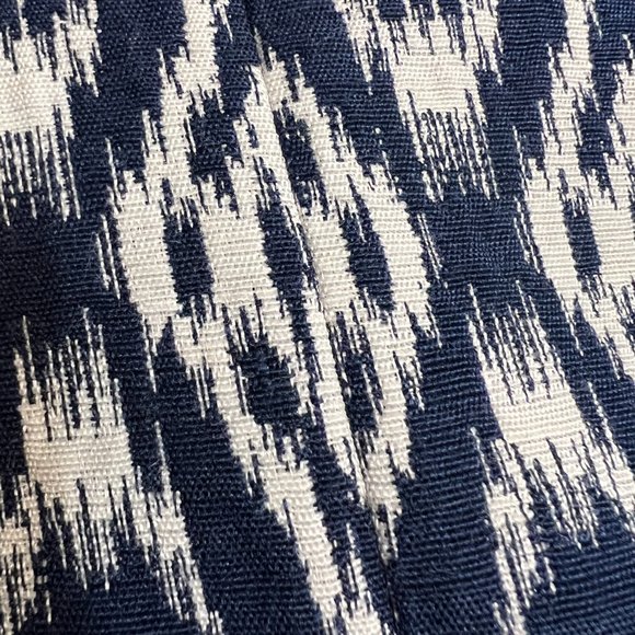 Banana Republic Women's Strapless Dress White Navy Geometric Size 6P Cocktail - Picture 3 of 11